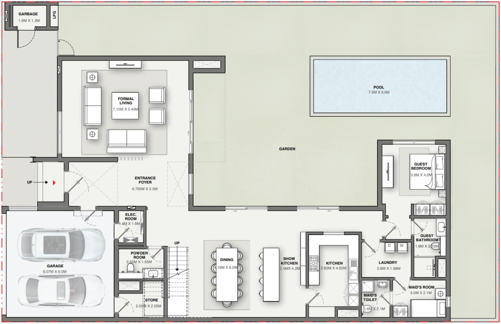 1-VILLA-5-BEDROOM -TYPE-C-ground