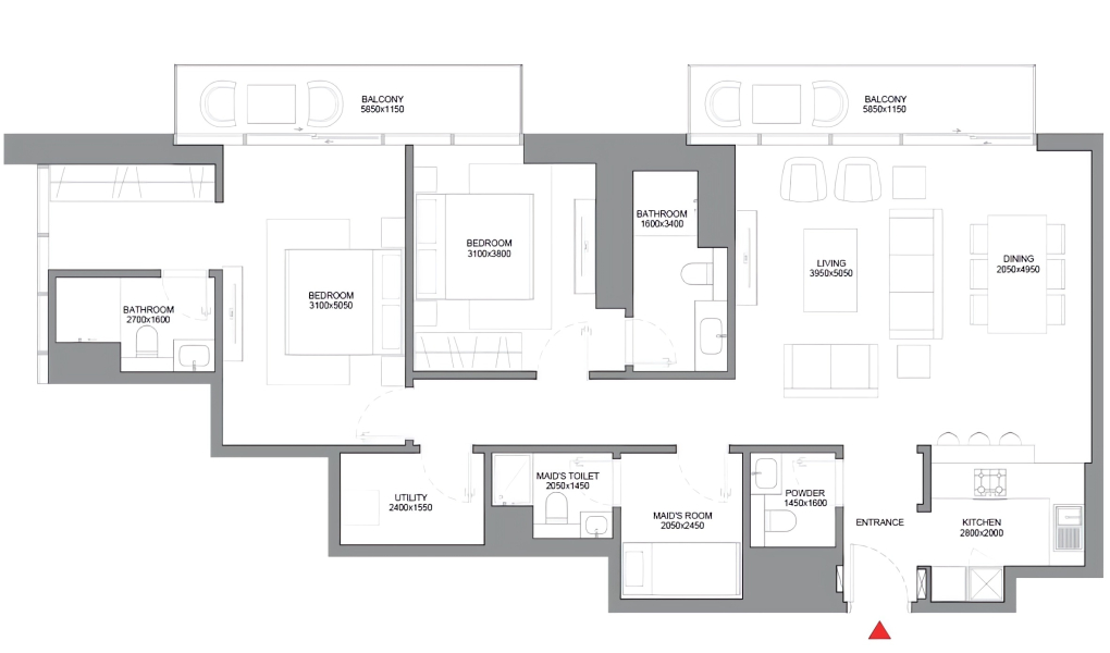 VERDE 2 BR APARTMENT TYPE C