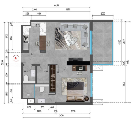 lilium-1-bedroom-b